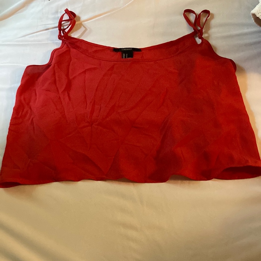 Forever 21 red crop top. Size- small